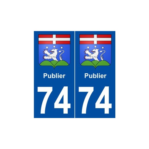 74 Publier blason autocollant plaque stickers ville