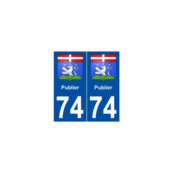 74 Publier blason autocollant plaque stickers ville