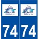 74 Publier logo autocollant plaque stickers ville