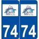 74 Publier logo autocollant plaque stickers ville