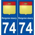 74 Reignier-ésery blason autocollant plaque stickers ville