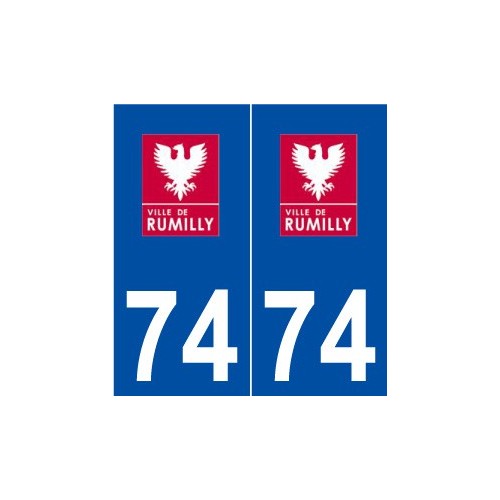 74 Rumilly logo autocollant plaque stickers ville
