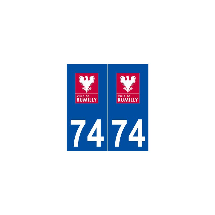 74 Rumilly logo autocollant plaque stickers ville