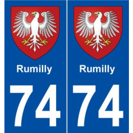 74 Rumilly blason autocollant plaque stickers ville