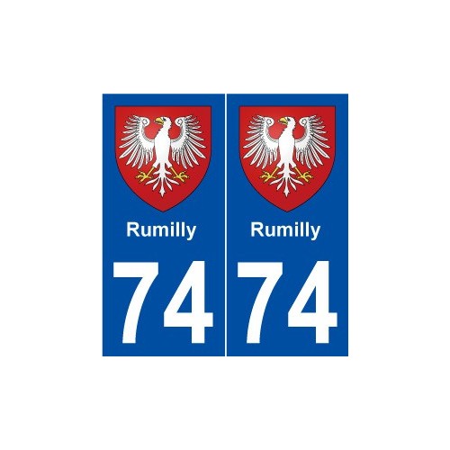 74 Rumilly blason autocollant plaque stickers ville