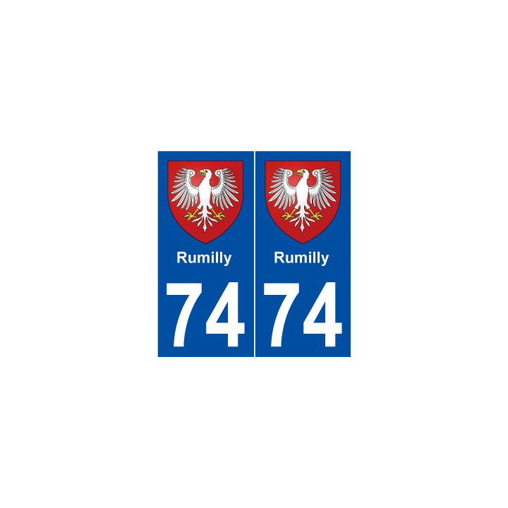 74 Rumilly blason autocollant plaque stickers ville