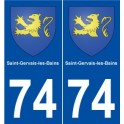 74 Saint-Gervais-les-Bains blason autocollant plaque stickers ville