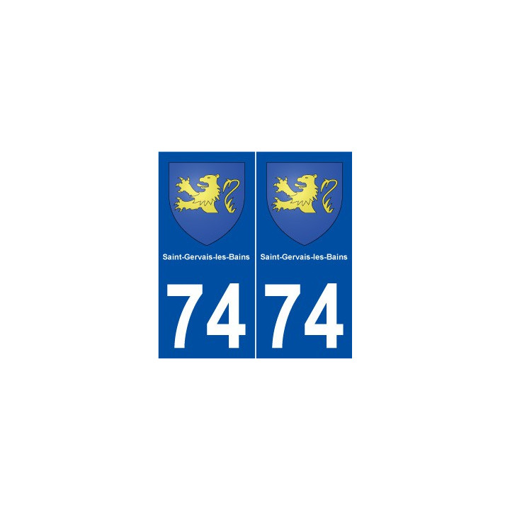 74 Saint-Gervais-les-Bains blason autocollant plaque stickers ville
