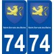 74 Saint-Gervais-les-Bains blason autocollant plaque stickers ville