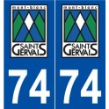 74 Saint-Gervais-les-Bains logo autocollant plaque stickers ville
