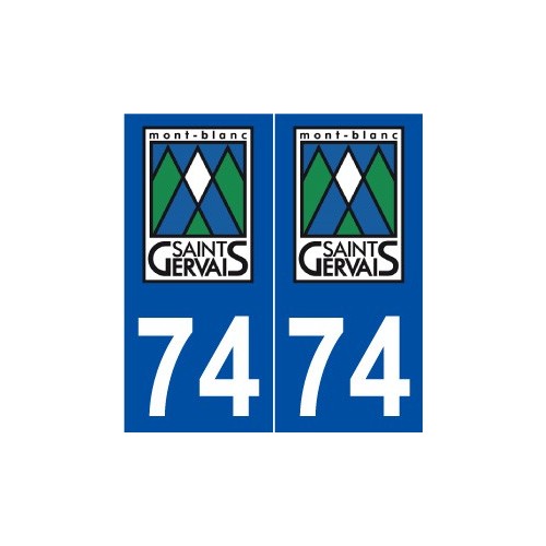 74 Saint-Gervais-les-Bains logo autocollant plaque stickers ville