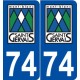 74 Saint-Gervais-les-Bains logo autocollant plaque stickers ville