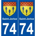 74 Saint-Jorioz blason autocollant plaque stickers ville