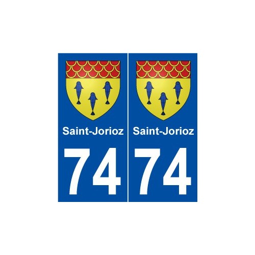 74 Saint-Jorioz blason autocollant plaque stickers ville