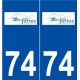 74 Saint-Jorioz logo autocollant plaque stickers ville