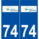 74 Saint-Jorioz logo autocollant plaque stickers ville