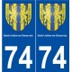 74 Saint-Julien-en-Genevois blason autocollant plaque stickers ville