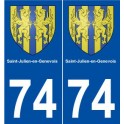 74 Saint-Julien-en-Genevois blason autocollant plaque stickers ville