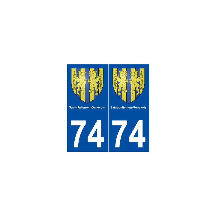 74 Saint-Julien-en-Genevois blason autocollant plaque stickers ville
