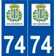 74 Saint-Julien-en-Genevois logo autocollant plaque stickers ville