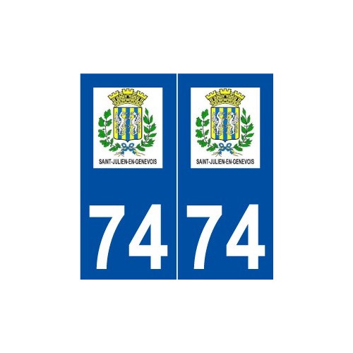 74 Saint-Julien-en-Genevois logo autocollant plaque stickers ville