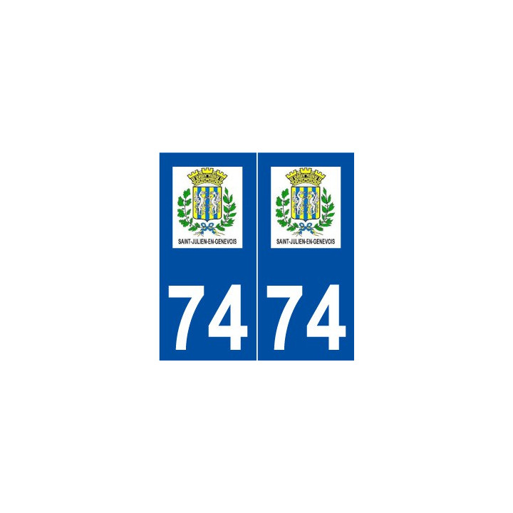 74 Saint-Julien-en-Genevois logo autocollant plaque stickers ville