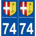 74 Saint-Pierre-en-Faucigny blason autocollant plaque stickers ville