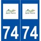 74 Saint-Pierre-en-Faucigny logo autocollant plaque stickers ville