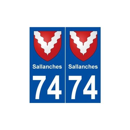 74 Sallanches blason autocollant plaque stickers ville