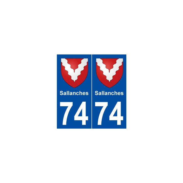 74 Sallanches blason autocollant plaque stickers ville