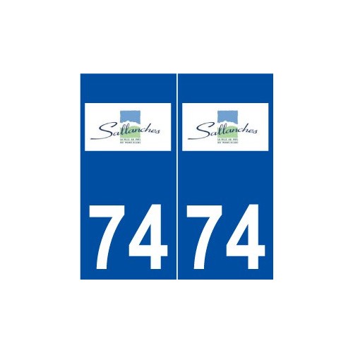 74 Sallanches logo autocollant plaque stickers ville