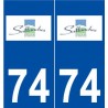 74 Sallanches logo autocollant plaque stickers ville