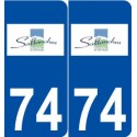 74 Sallanches logo autocollant plaque stickers ville
