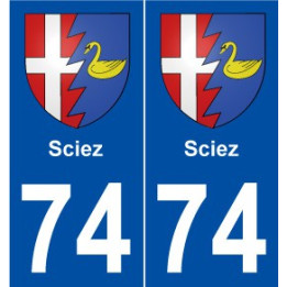 74 Sciez blason autocollant plaque stickers ville