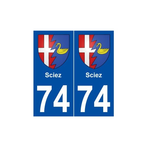 74 Sciez blason autocollant plaque stickers ville