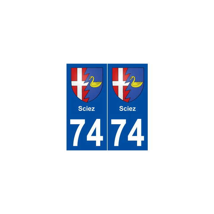 74 Sciez blason autocollant plaque stickers ville