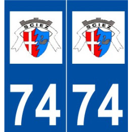 74 Sciez logo autocollant plaque stickers ville