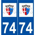 74 Sciez logo autocollant plaque stickers ville