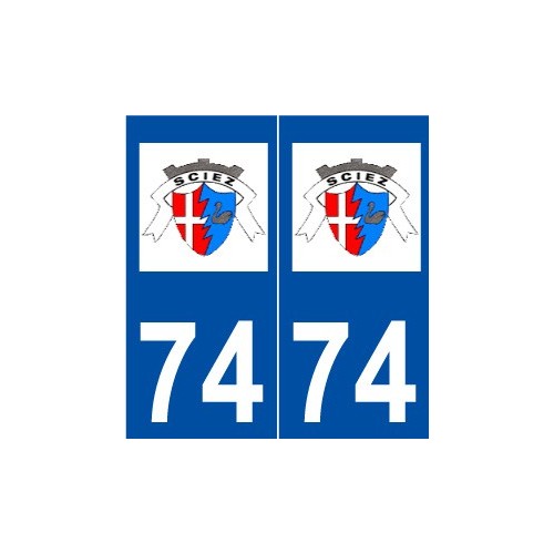 74 Sciez logo autocollant plaque stickers ville