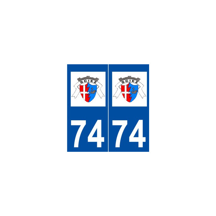 74 Sciez logo autocollant plaque stickers ville