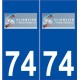 74 Scionzier logo autocollant plaque stickers ville