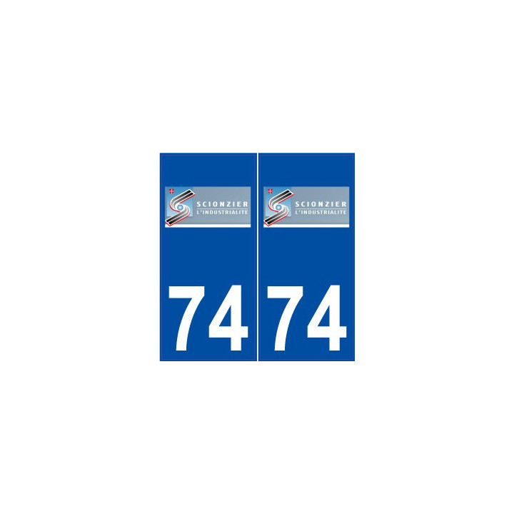 74 Scionzier logo autocollant plaque stickers ville