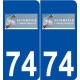 74 Scionzier logo autocollant plaque stickers ville