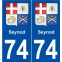 74 Seynod blason autocollant plaque stickers ville