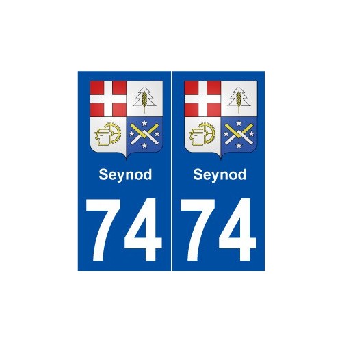 74 Seynod blason autocollant plaque stickers ville