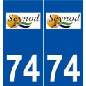 74 Seynod logo autocollant plaque stickers ville