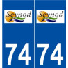 74 Seynod logo autocollant plaque stickers ville