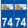 74 Seynod logo autocollant plaque stickers ville