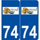 74 Seynod logo autocollant plaque stickers ville