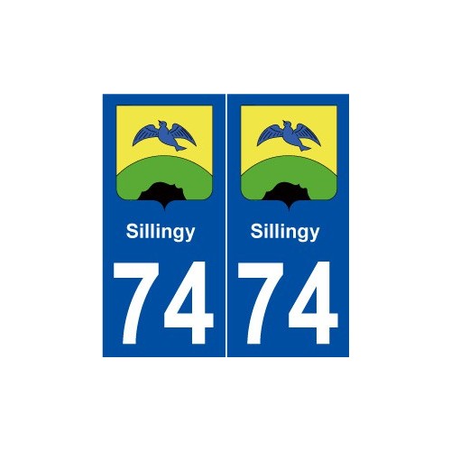 74 Sillingy blason autocollant plaque stickers ville